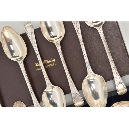 123 - ASSORTED SILVER ITEMS, to include a cased set of six teaspoons, hallmarked Sheffield, a set of six G... 