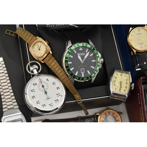 134 - A SELECTION OF WRISTWATCHES, to include a gents 'Hugo Boss, Hole In One Club' quartz wristwatch, lar... 