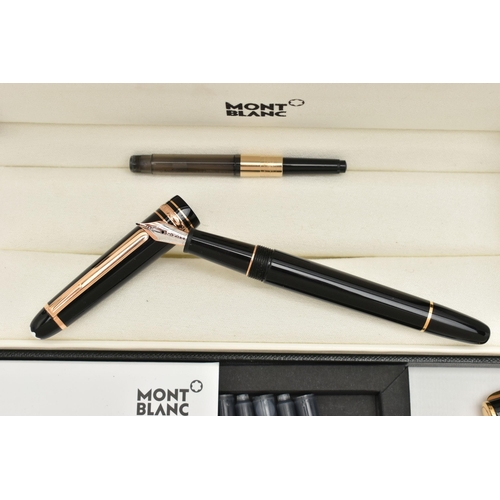 136 - A COLLECTION OF 'MONT BLANC' ITEMS, to include a Mont Blanc fountain pen, white and yellow metal 481... 