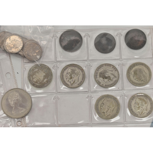 158 - A SMALL CARDBOARD BOX CONTAINING AUSTALIA BANKNOTES WITH MIXED COINAGE, to include a Royal Mint case... 