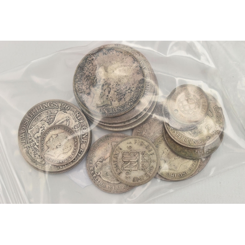 160 - A BOX WITH 2X TINS OF MIXED COINAGE, to include an Anne 1708 Halfcrown Septimo F, a 1937 George IV C... 