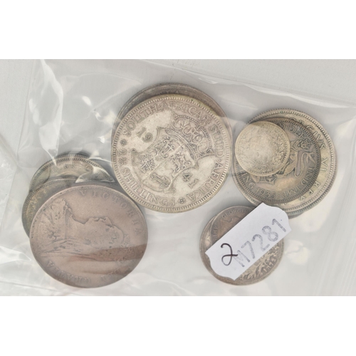 160 - A BOX WITH 2X TINS OF MIXED COINAGE, to include an Anne 1708 Halfcrown Septimo F, a 1937 George IV C... 