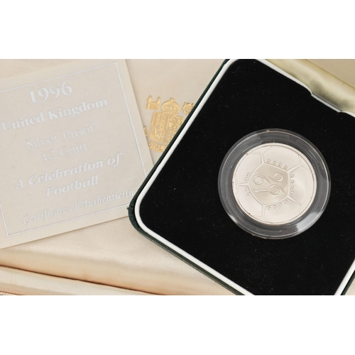 168 - A 1937 SPECIMEN COIN SET AND CASED ROYAL MINT SILVER PROOF £2 COIN, from Crown, Half Crown, Two Shil... 