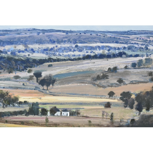 315 - SIMPSON (CONTEMPORARY) AN EXTENSIVE LANDSCAPE WITH ROLLING HILLS TO THE DISTANCE, signed and dated  ... 