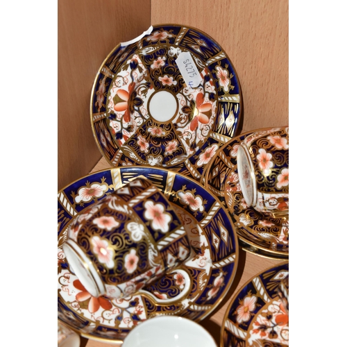 340 - SIX ROYAL CROWN DERBY IMARI 2451 PATTERN COFFEE CUPS AND SAUCERS, comprising three coffee cups and t... 