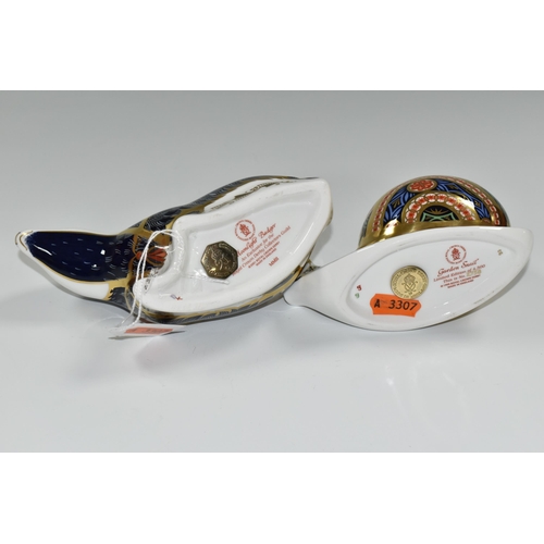 353 - TWO ROYAL CROWN DERBY IMARI PAPERWEIGHTS, comprising 'Moonlight Badger' 2002, an exclusive for the R... 