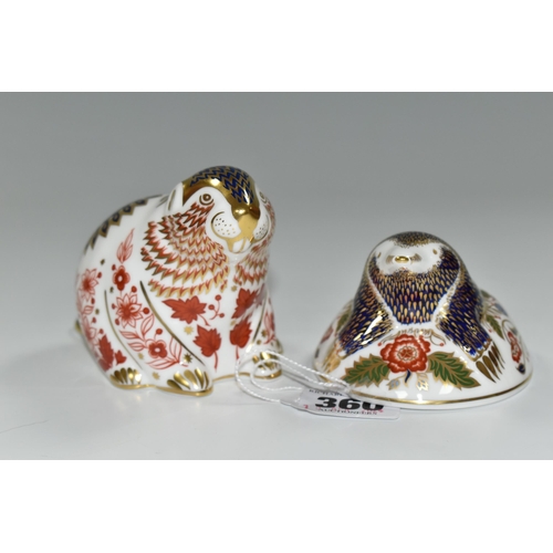 360 - TWO ROYAL CROWN DERBY IMARI PAPERWEIGHTS, comprising 'Mole' an exclusive for The Royal Crown Derby C... 