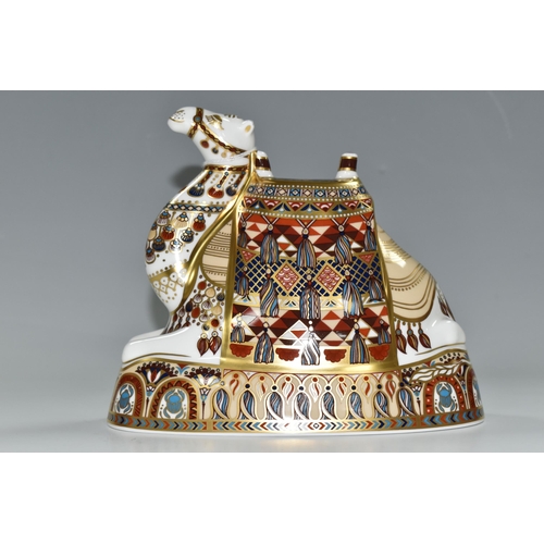 361 - ONE ROYAL CROWN DERBY IMARI PAPERWEIGHT, 'Camel' modelled and decoration by John Ablitt, height 17.5... 