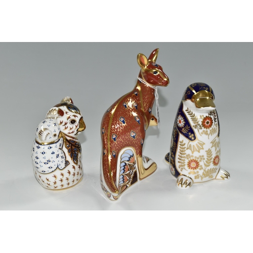 363 - A GROUP OF THREE ROYAL CROWN DERBY IMARI PAPERWEIGHTS, comprising three Royal Crown Derby paperweigh... 