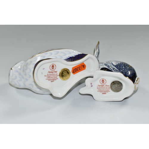 368 - TWO ROYAL CROWN DERBY IMARI PAPERWEIGHTS, comprising 'Snowy Owl', date cypher 2005 and 'Starlight Ha... 