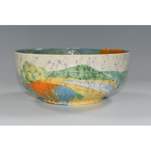 371 - A CLARICE CLIFF 'PATINA COUNTRY' DESIGN BOWL,  decorated with the 'Patina Country' design, printed b... 