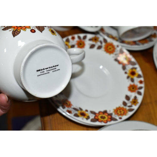 404 - A MIDWINTER MQ2 SHAPE EIGHTEEN PIECE COFFEE SET IN 'SEPTEMBER SONG' PATTERN, pattern designed by Jes... 