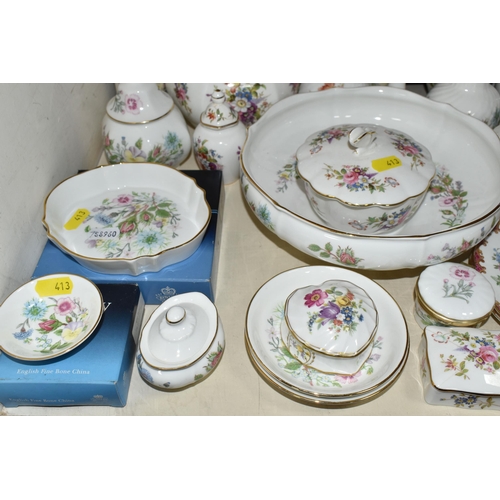 413 - A COLLECTION OF AYNSLEY AND HAMMERSLEY GIFTWARE, the Aynsley includes a quantity of 'Wild Tudor' pat... 