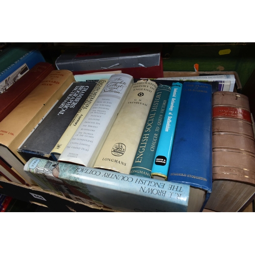 444 - FOUR BOXES AND LOOSE BOOKS, approximately one hundred titles in hardback and paperback formats, genr... 