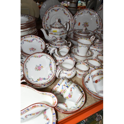 449 - A ONE HUNDRED AND THIRTY FOUR PIECE MINTON A4807 'MINTON ROSE' DINNER SERVICE, mainly late nineteent... 