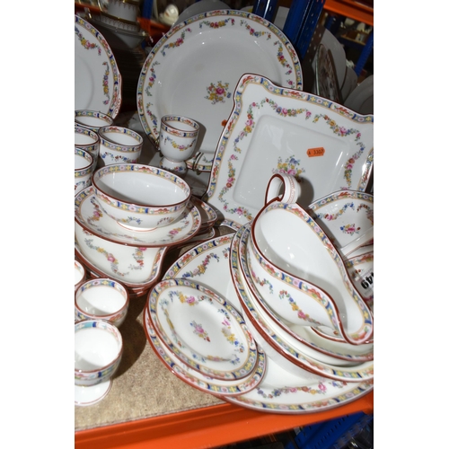 449 - A ONE HUNDRED AND THIRTY FOUR PIECE MINTON A4807 'MINTON ROSE' DINNER SERVICE, mainly late nineteent... 