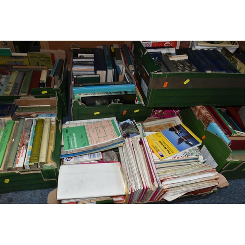 453 - EIGHT BOXES OF BOOKS AND MAPS, over one hundred books in hardback and paperback formats, to include ... 