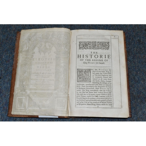 463 - LO; Francis, Viscount S. Alban, The Historie Of The Reigne of King Henry The Seventh, printed by I. ... 