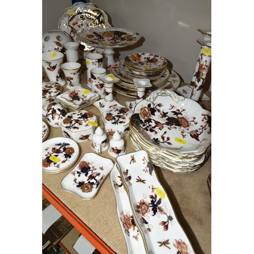 474 - COALPORT 'HONG KONG' PATTERN TABLE AND GIFT WARES ETC, to include pairs of 20cm and 10cm candlestick... 