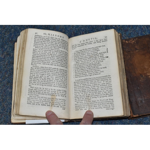 478 - TWO ANTIQUARIAN BOOKS, THE POLITICAL HISTORY OF THE DEVIL The Whole Interspers'd with Many of the De... 