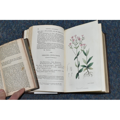 479 - TWO ANTIQUARIAN BOOKS COMPRISING FLORA MEDICA: Containing Coloured Delineations Of The Various Medic... 