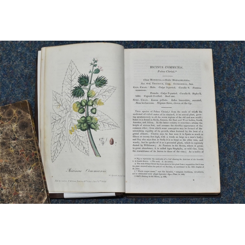 479 - TWO ANTIQUARIAN BOOKS COMPRISING FLORA MEDICA: Containing Coloured Delineations Of The Various Medic... 