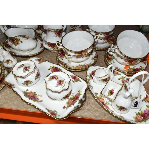 499 - A QUANTITY OF ROYAL ALBERT 'OLD COUNTRY ROSES' TEA, DINNER AND ORNAMENTAL WARES, comprising a two ti... 