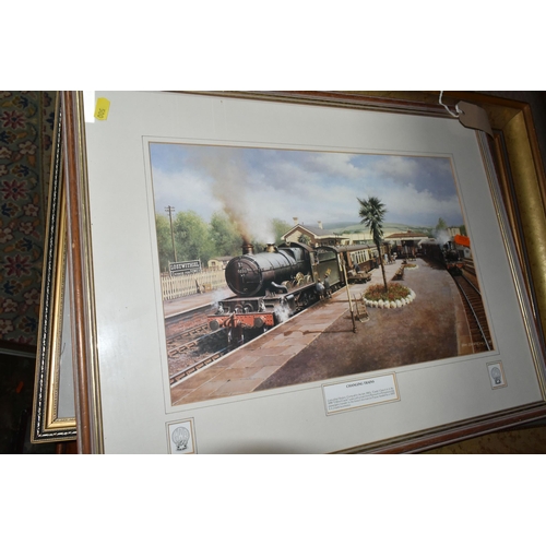 500 - A SMALL COLLECTION OF STEAM LOCOMOTIVE THEMED PRINTS, to include a set of twelve Terence Cuneo print... 