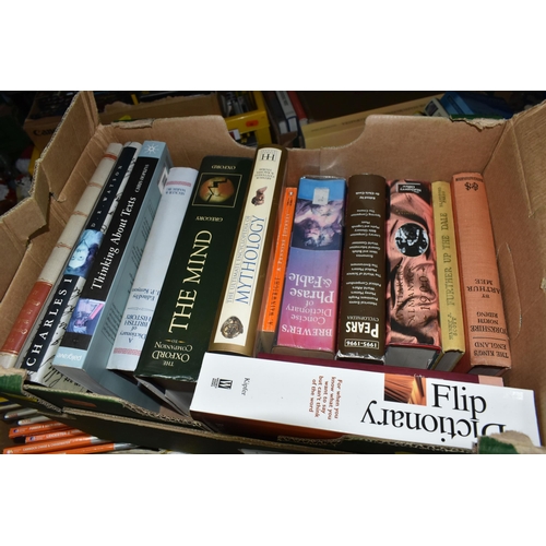 503 - EIGHT BOXES comprising three boxes of books containing over eighty-five miscellaneous titles in hard... 