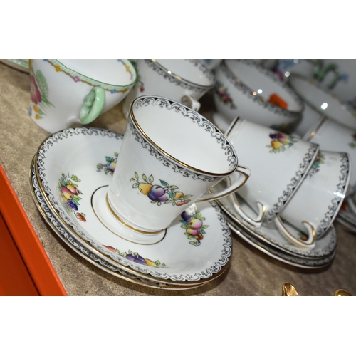 512 - A SHELLEY 'WILD FLOWERS' COFFEE SET AND AN EDWARDS AND BROWN COFFEE SET, the fifteen piece Shelley s... 