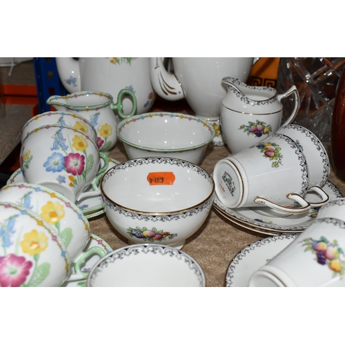 512 - A SHELLEY 'WILD FLOWERS' COFFEE SET AND AN EDWARDS AND BROWN COFFEE SET, the fifteen piece Shelley s... 