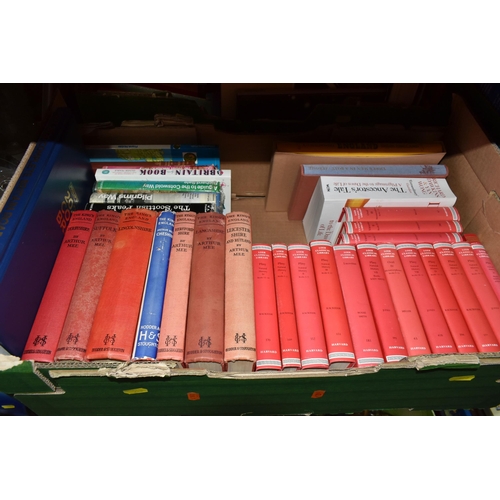 513 - SIX BOXES OF BOOKS containing over 150 miscellaneous titles in hardback and paperback formats, subje... 