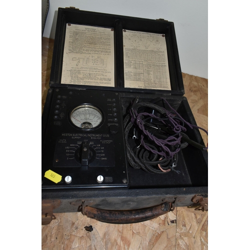 523 - VINTAGE ELECTRICAL EQUIPMENT TO INCLUDE A MK1 Demolition Test Set, a Weston Model E665 Selective Ana... 