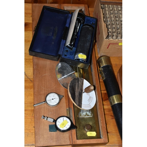 531 - SCIENTIFIC AND TECHNICAL INSTRUMENTS ETC, to include a Meiji SKT-2BT binocular microscope in a wood ... 