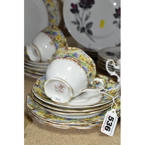 536 - A GROUP OF ROYAL ALBERT 'MASQUERADE' AND 'MARY'S GARDEN' TEA AND DINNER WARE, comprising fifteen pie... 