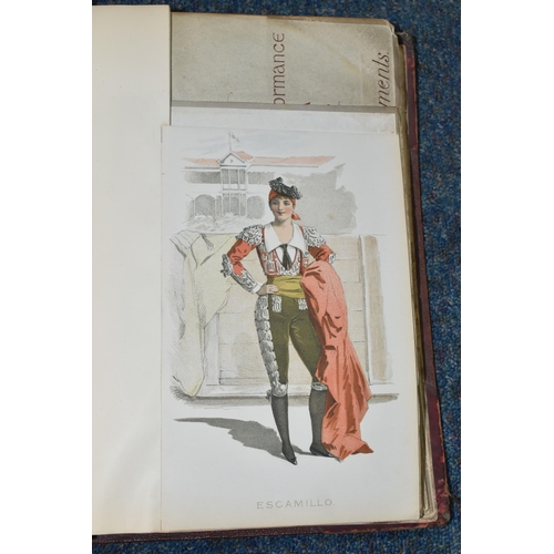 546 - AN ALBUM OF VICTORIAN THEATRE SOUVENIRS containing a collection of Programmes, Photographs, Programm... 