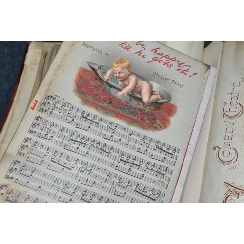 546 - AN ALBUM OF VICTORIAN THEATRE SOUVENIRS containing a collection of Programmes, Photographs, Programm... 