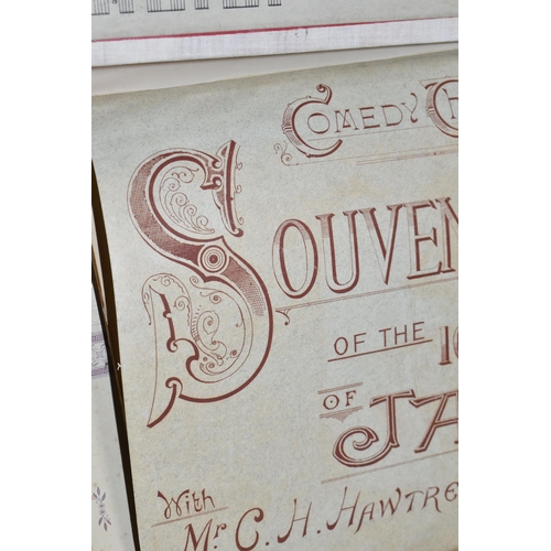 546 - AN ALBUM OF VICTORIAN THEATRE SOUVENIRS containing a collection of Programmes, Photographs, Programm... 