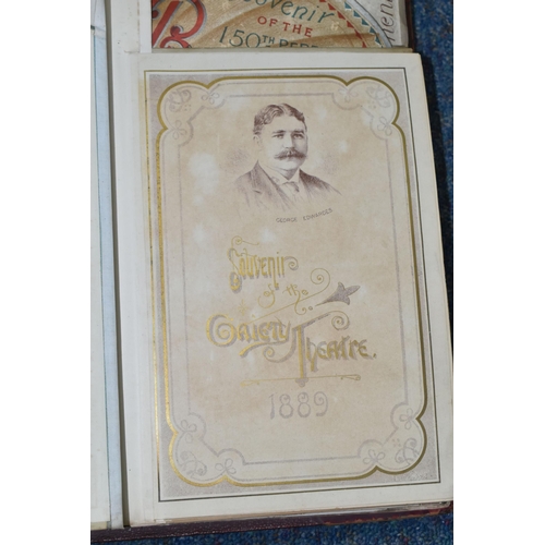 546 - AN ALBUM OF VICTORIAN THEATRE SOUVENIRS containing a collection of Programmes, Photographs, Programm... 