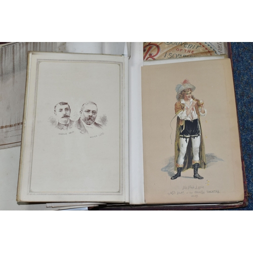 546 - AN ALBUM OF VICTORIAN THEATRE SOUVENIRS containing a collection of Programmes, Photographs, Programm... 