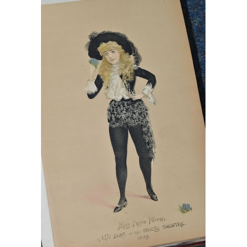 546 - AN ALBUM OF VICTORIAN THEATRE SOUVENIRS containing a collection of Programmes, Photographs, Programm... 