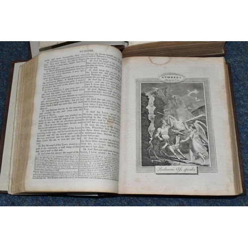 570 - A NEW FAMILY BIBLE in two volumes containing the Old and New Testaments with Notes, Illustrations An... 