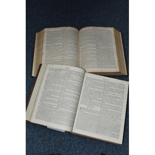 570 - A NEW FAMILY BIBLE in two volumes containing the Old and New Testaments with Notes, Illustrations An... 