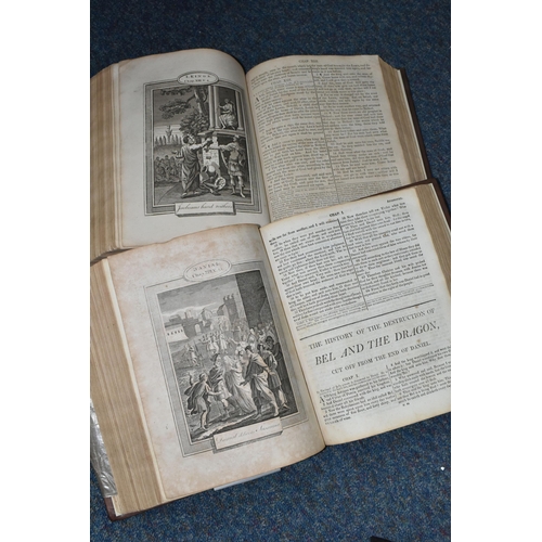 570 - A NEW FAMILY BIBLE in two volumes containing the Old and New Testaments with Notes, Illustrations An... 