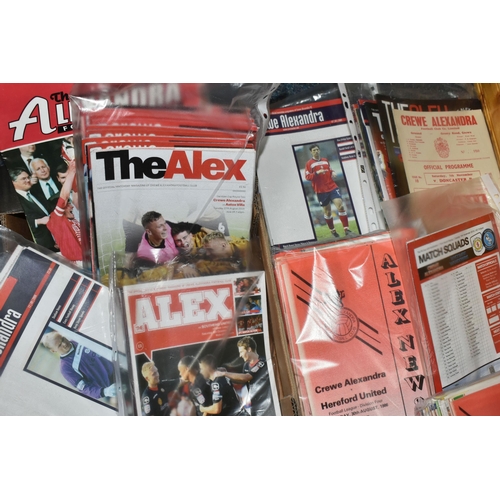 573 - A COLLECTION OF CREWE ALEXANDRA FOOTBALL CLUB PROGRAMMES APPROXIMATELY 150 OVER VARIOUS DECADES, to ... 