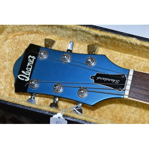 580 - A VINTAGE IBANEZ STANDARD SIX STRING ELECTRIC GUITAR, serial number G770452, the body has been over ... 