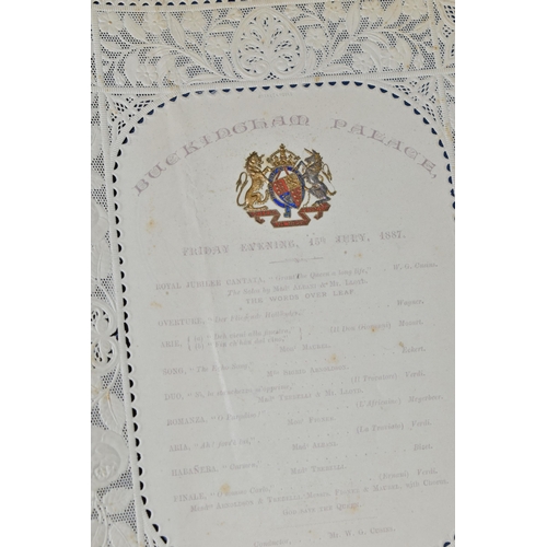 595 - A BOX OF ROYALTY RELATED EPHEMERA, to include a programme from Buckingham Palace dated 'Friday eveni... 