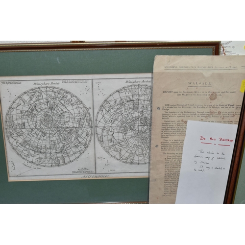 599 - A COLLECTION OF MAPS RELATING TO STAFFORDSHIRE ETC, to include a large Emanuel Bowen map dedicated t... 