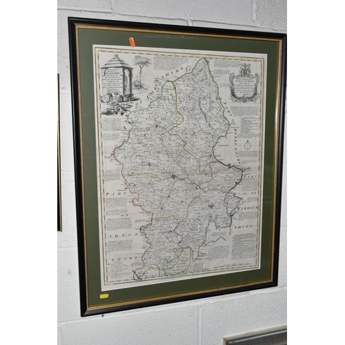 599 - A COLLECTION OF MAPS RELATING TO STAFFORDSHIRE ETC, to include a large Emanuel Bowen map dedicated t... 