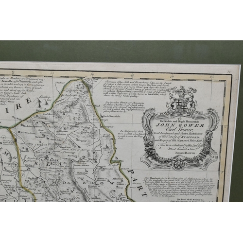 599 - A COLLECTION OF MAPS RELATING TO STAFFORDSHIRE ETC, to include a large Emanuel Bowen map dedicated t... 